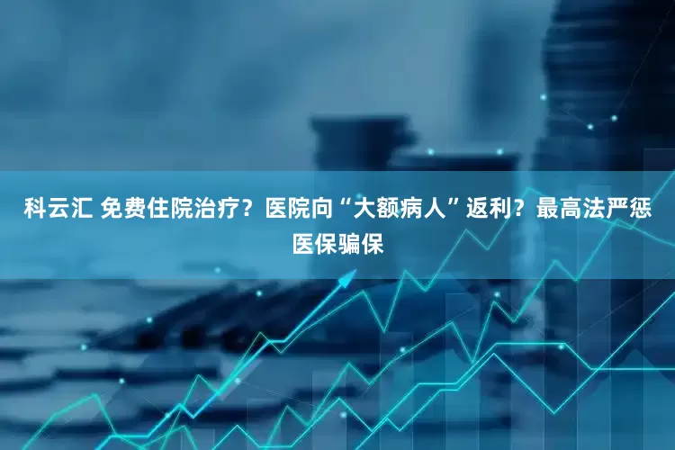科云汇 免费住院治疗？医院向“大额病人”返利？最高法严惩医保骗保